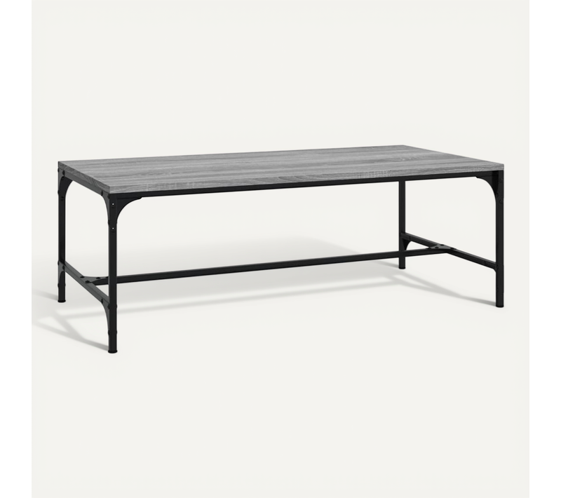 Table Basse Sonoma Gris 80x50x35 Cm Bois Contreplaqué