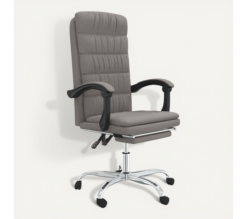 Fauteuil Inclinable De Bureau Taupe Tissu