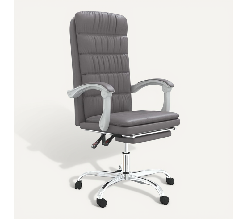 Fauteuil Inclinable De Bureau Gris Simili