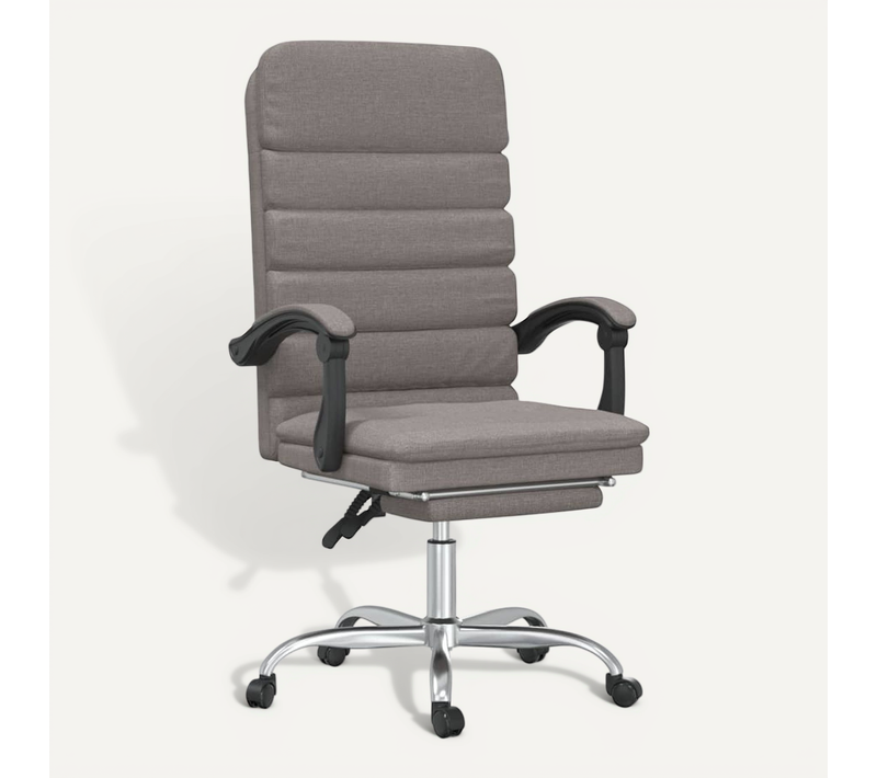 Fauteuil De Massage Inclinable De Bureau Taupe Tissu