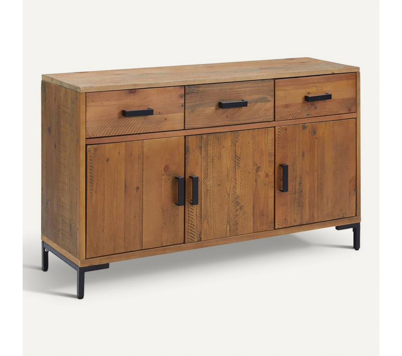 Buffet Marron 110x35x70 Cm Bois De Pin Massif