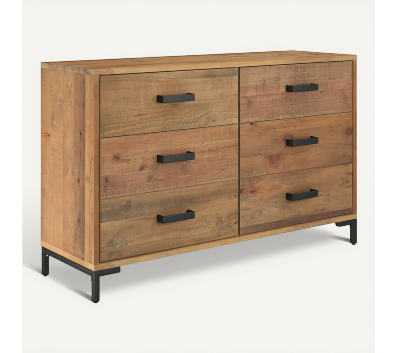 Buffet Marron 110x35x70 Cm Bois De Pin Massif