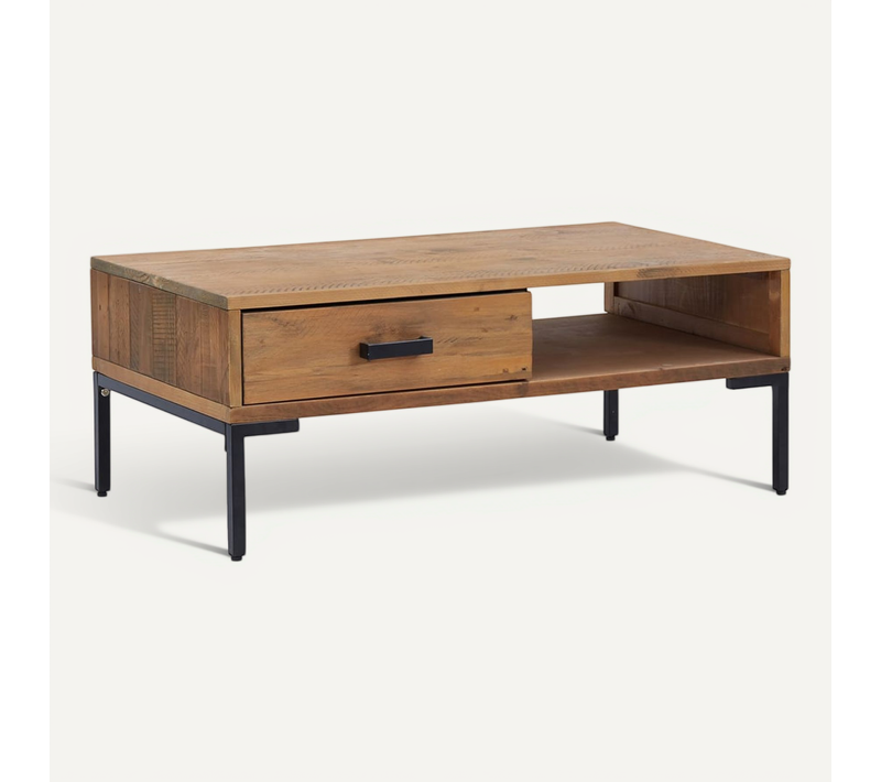 Table Basse 90x50x35 Cm Bois De Pin Massif