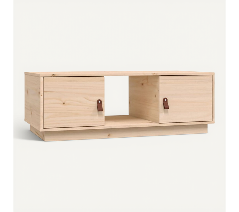 Table Basse 100x50x35 Cm Bois Massif De Pin