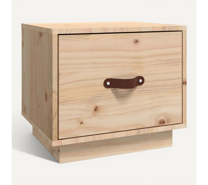 Table De Chevet 40x34x35 Cm Bois De Pin Solide