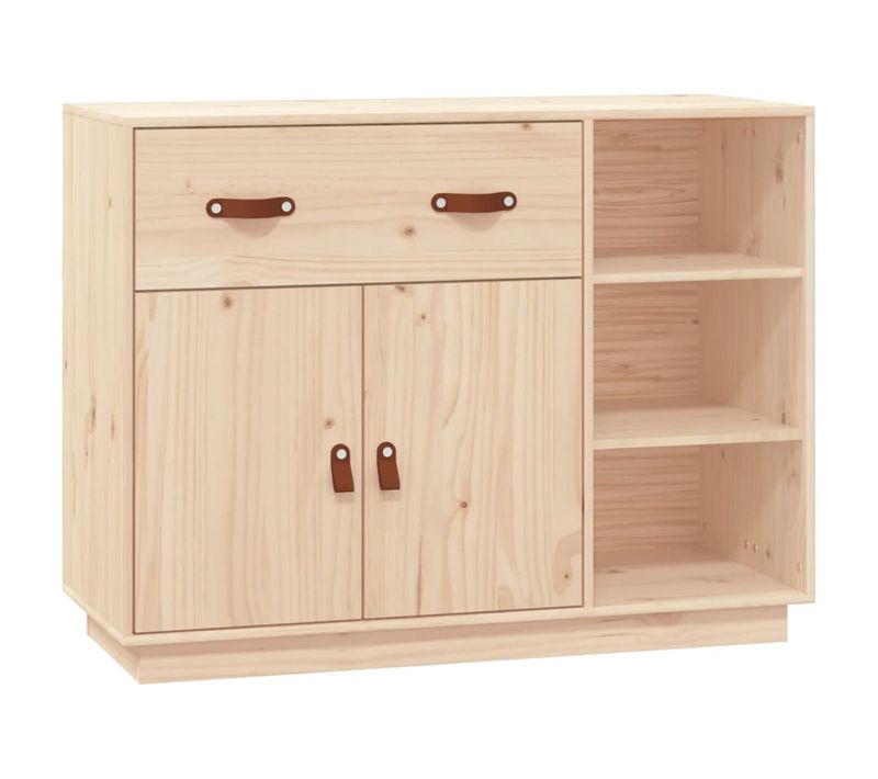 Buffet 98,5x40x75 Cm Bois Massif De Pin