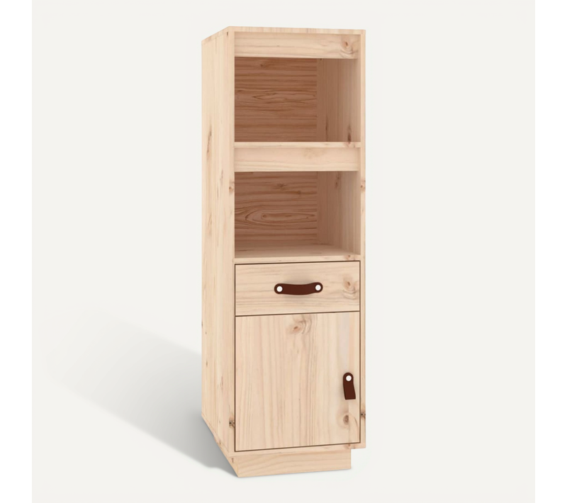 Buffet Haut 34x40x108,5 Cm Bois Massif De Pin