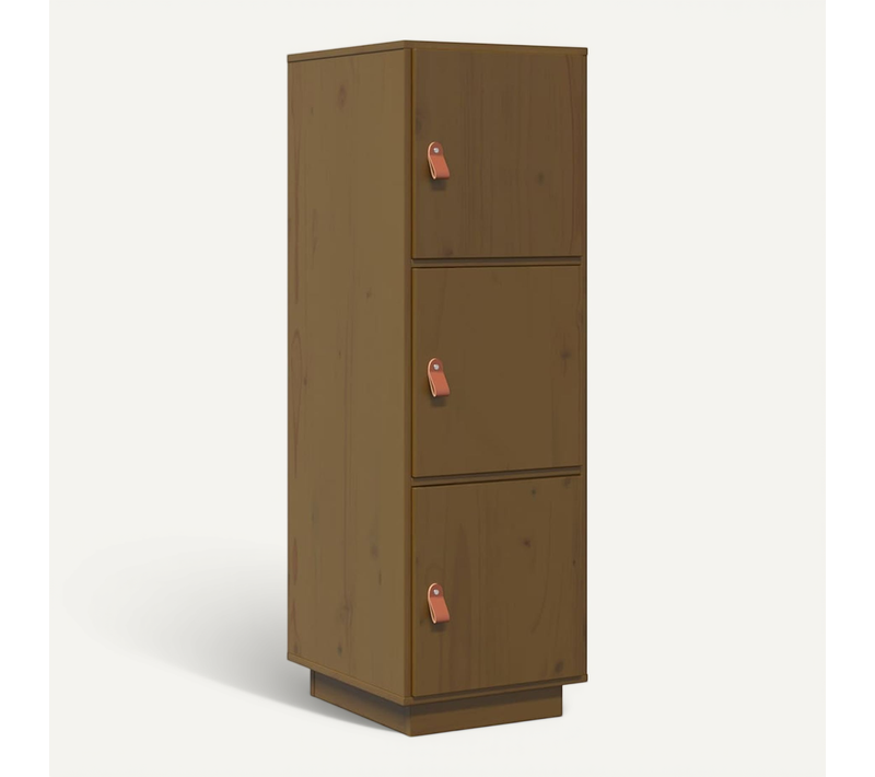 Buffet Haut Marron Miel 34x40x108,5 Cm Bois Massif De Pin