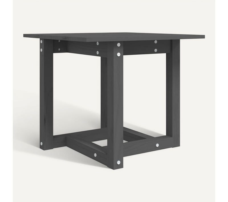 Table Basse Gris 50x50x45 Cm Bois Massif De Pin