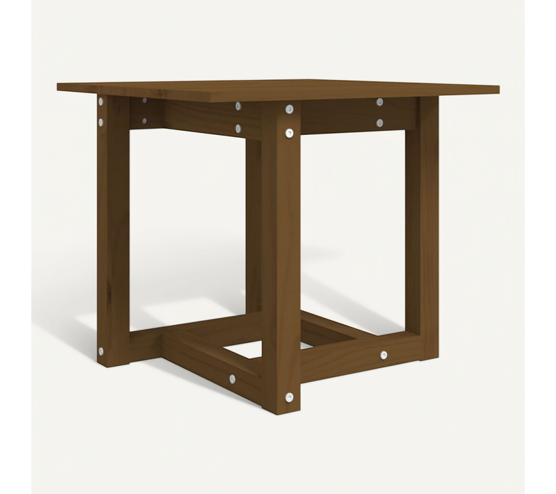 Table Basse Marron Miel 50x50x45 Cm Bois Massif De Pin
