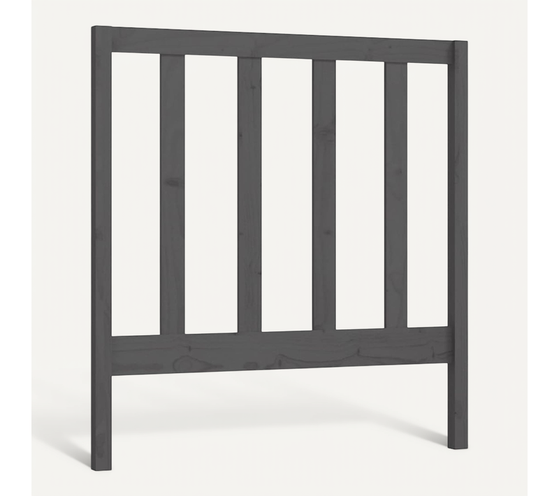 Tête De Lit Gris 95x4x100 Cm Bois Massif De Pin
