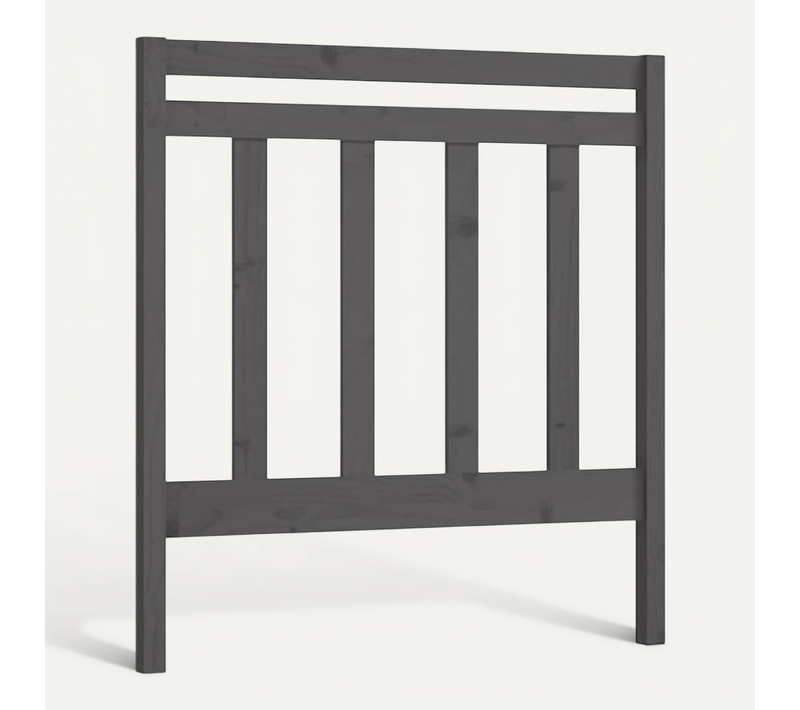 Tête De Lit Gris 95x4x100 Cm Bois Massif De Pin