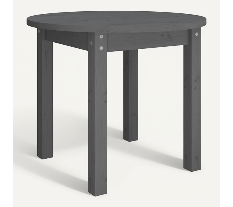 Table Basse Gris D. 55x45 Cm Bois Massif De Pin