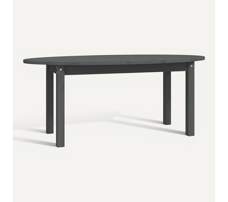 Table Basse Gris 110x55x45 Cm Bois Massif De Pin