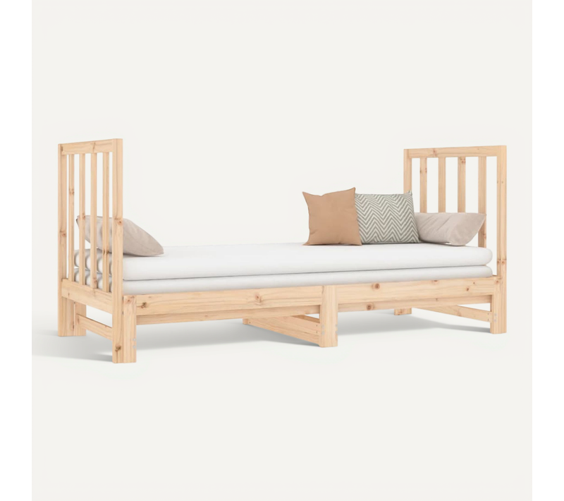 Lit Coulissant Sans Matelas 2x(90x190) Cm