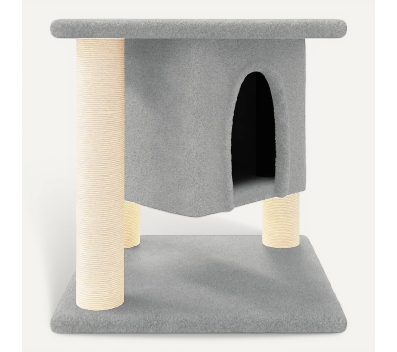 Arbre À Chat Avec Griffoirs En Sisal Gris Clair 37 Cm