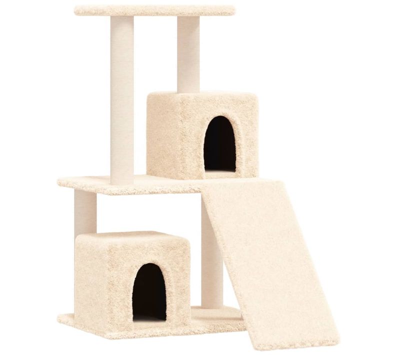 Arbre à Chat Avec Griffoirs En Sisal Crème 82 Cm