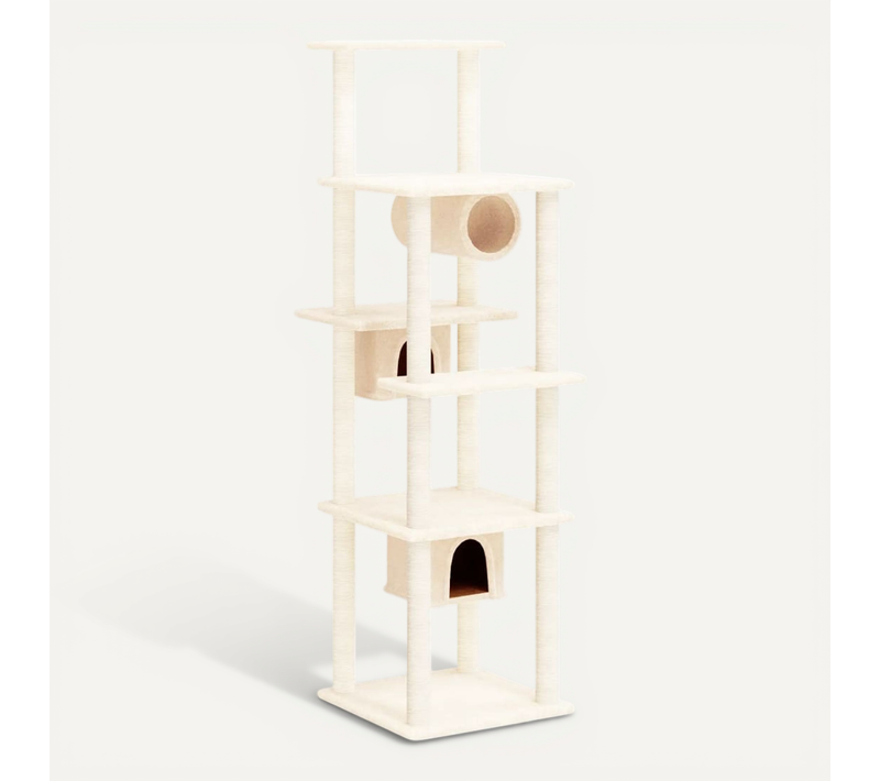 Arbre À Chat Avec Griffoirs En Sisal Crème 169 Cm