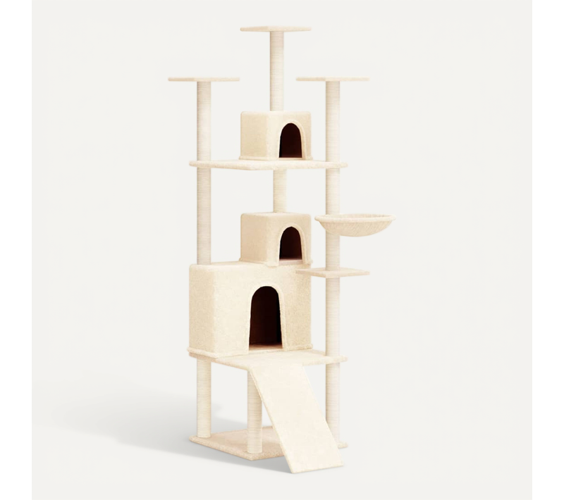 Arbre À Chat Avec Griffoirs En Sisal Crème 175 Cm