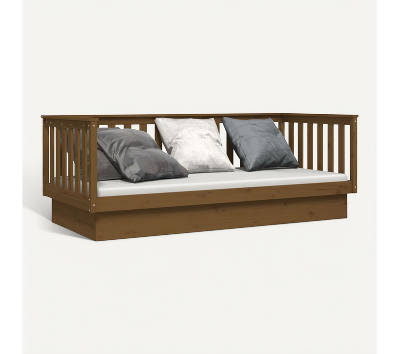 Lit De Jour Sans Matelas Marron Miel 80x200 Cm Bois Pin Massif