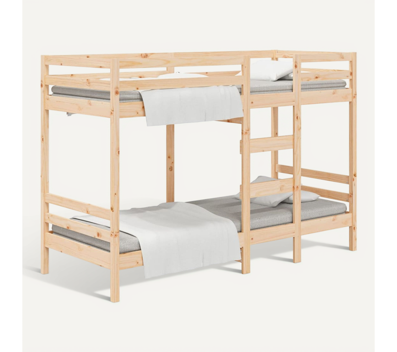 Lit Superposé Sans Matelas 90x200 Cm Bois De Pin Massif