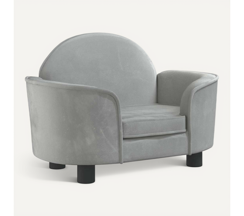 Lit Pour Chien Gris Clair 66x40x45 Cm Velours