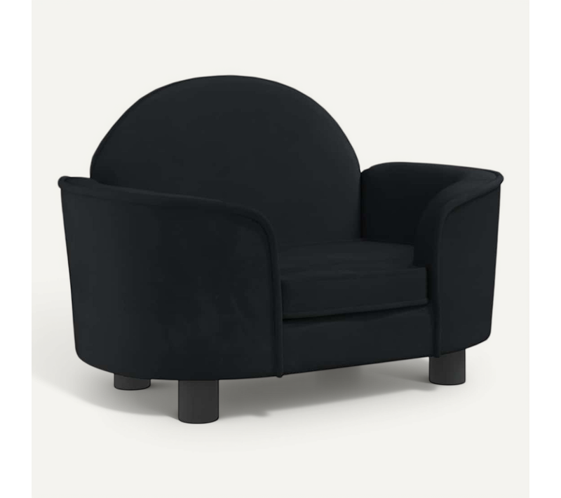 Lit Pour Chien Noir 66x40x45 Cm Velours