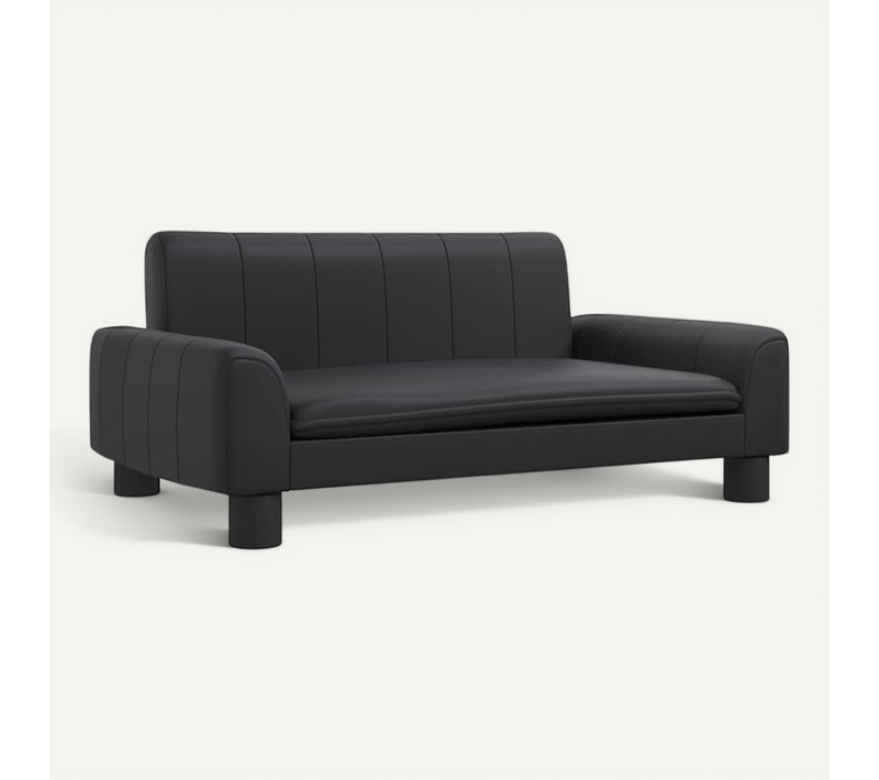Lit Pour Chien Noir 70x45x30 Cm Simili