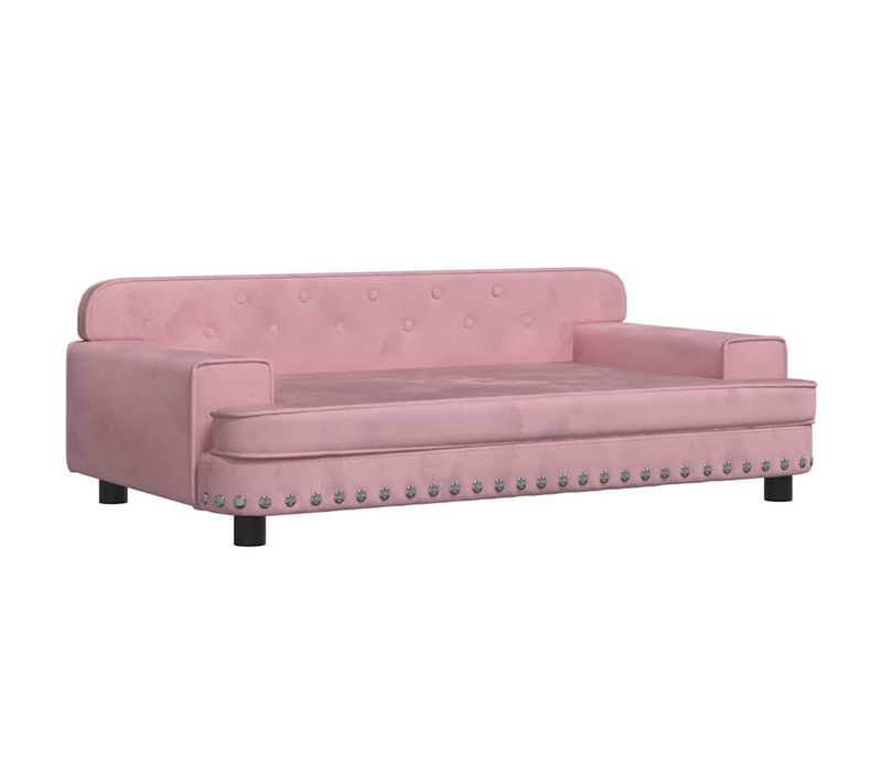 Lit Pour Chien Rose 90x53x30 Cm Velours