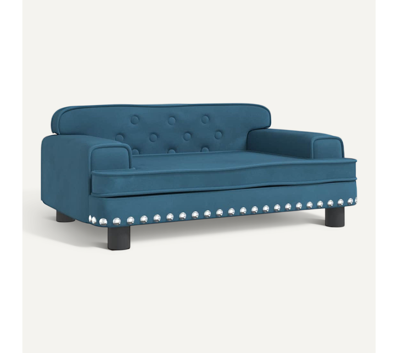 Lit Pour Chien Bleu 70x45x30 Cm Velours