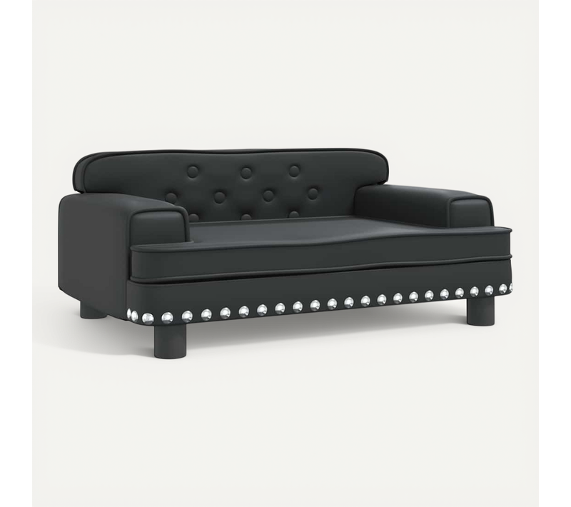 Lit Pour Chien Noir 70x45x30 Cm Simili