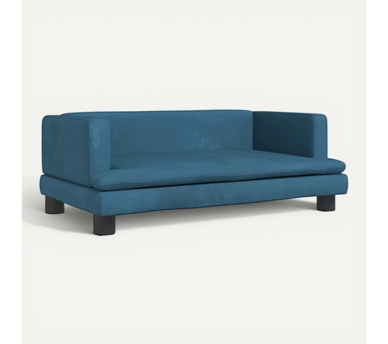 Lit Pour Chien Bleu 80x45x30 Cm Velours