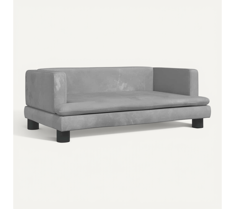 Lit Pour Chien Gris Clair 80x45x30 Cm Velours