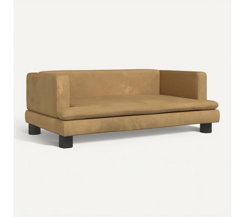 Lit Pour Chien Marron 80x45x30 Cm Velours