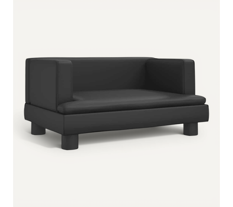 Lit Pour Chien Noir 60x40x30 Cm Simili