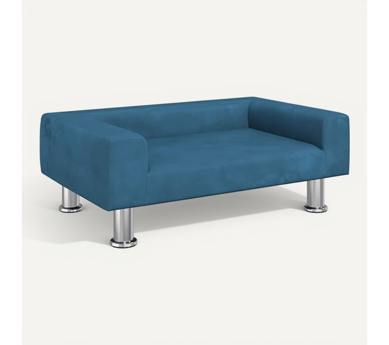 Lit Pour Chien Bleu 70x45x26,5 Cm Velours