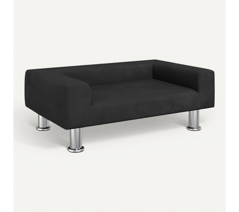 Lit Pour Chien Noir 70x45x26,5 Cm Velours