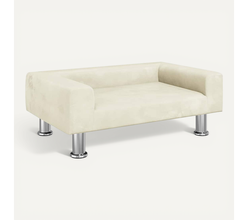 Lit Pour Chien Crème 70x45x26,5 Cm Velours