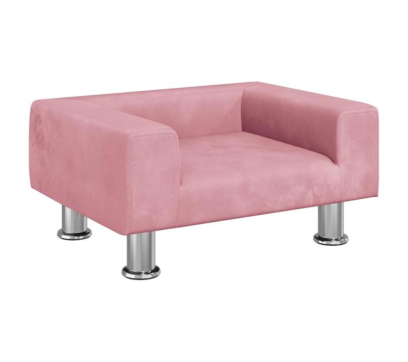 Lit Pour Chien Rose 50x40x26,5 Cm Velours