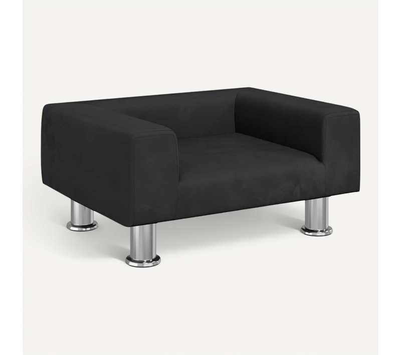 Lit Pour Chien Noir 50x40x26,5 Cm Velours