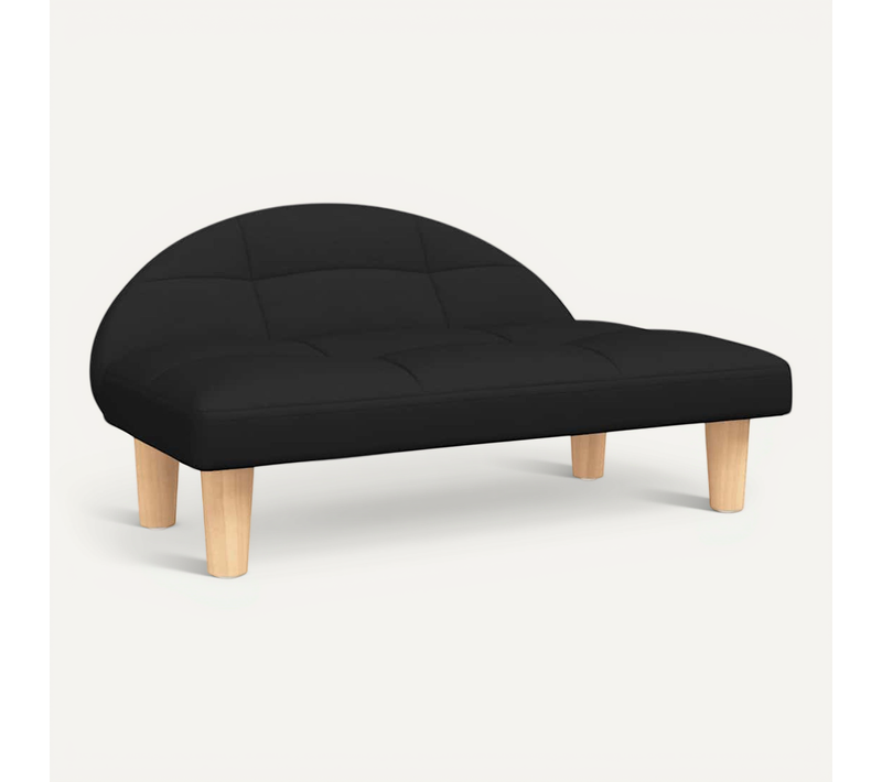 Lit Pour Chien Noir 70x52x30 Cm Tissu