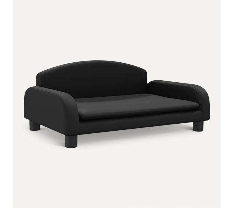Lit Pour Chien Noir 70x45x30 Cm Simili