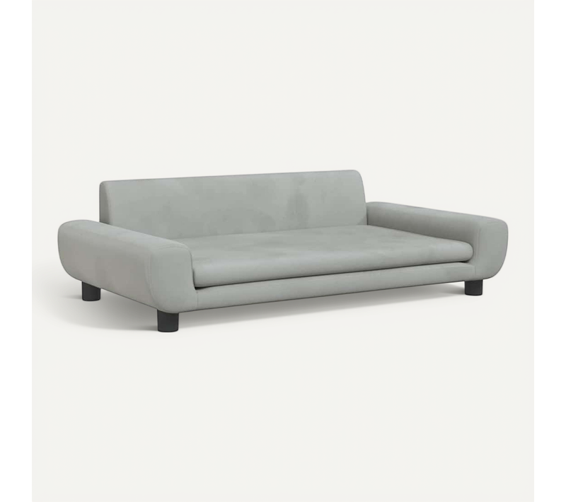 Lit Pour Chien Gris Clair 100x54x33 Cm Velours