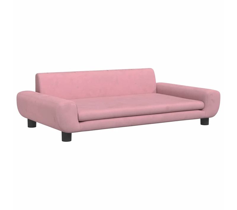 Lit Pour Chien Rose 100x54x33 Cm Velours