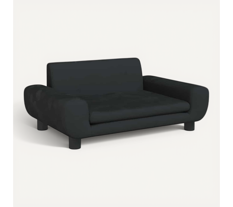 Lit Pour Chien Noir 70x45x33 Cm Velours