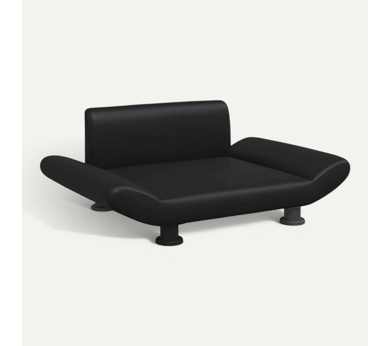 Lit Pour Chien Noir 70x45x28 Cm Simili