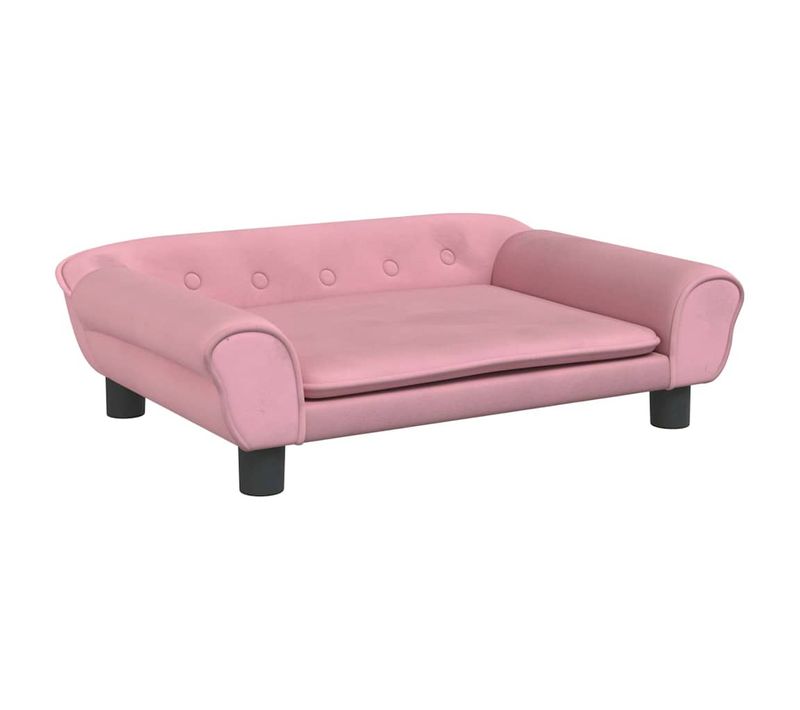 Lit Pour Chien Rose 70x48x22 Cm Velours