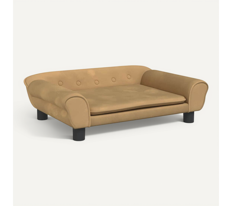 Lit Pour Chien Marron 70x48x22 Cm Velours