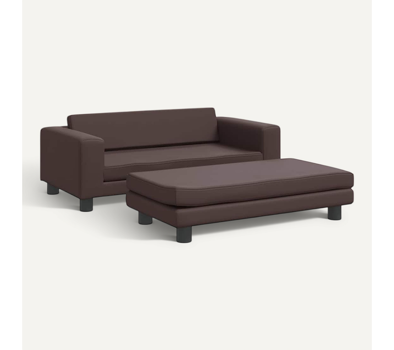 Lit Pour Chien Avec Extension Marron 100x50x30 Cm Simili