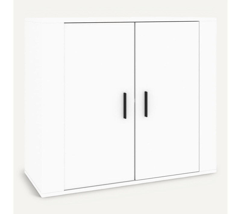 Buffet Blanc 80x33x70 Cm Bois Contreplaqué